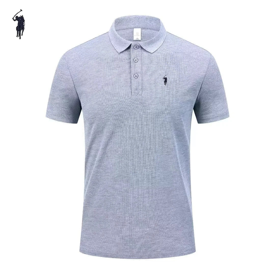 Luxury brand polo shirt short sleeved men's exquisite embroidered top summer new comfortable breathable business casual T-shirt