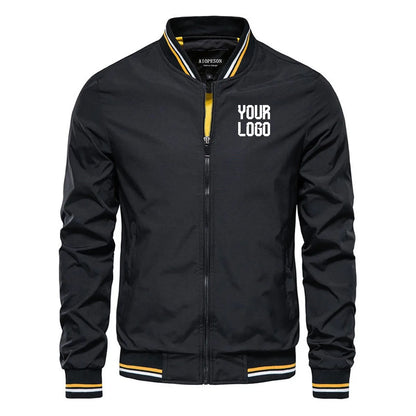 2026 fashionable slim-fitting men's jacket, windproof and comfortable autumn coat, can be customized with pictures or text