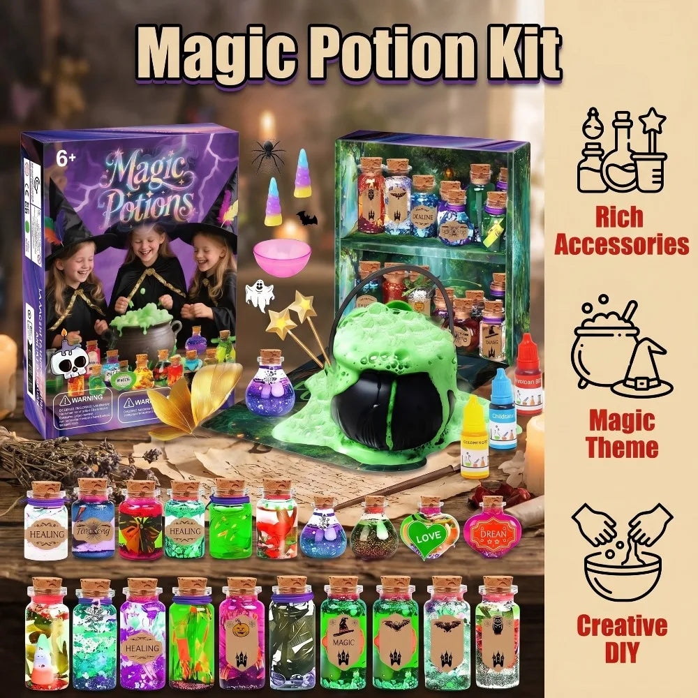DIY Fairy Magical Potions Kit Witches' Magical Color Changing Freezing Potions Art Craft Kit Science Experiments Games Kid Craft