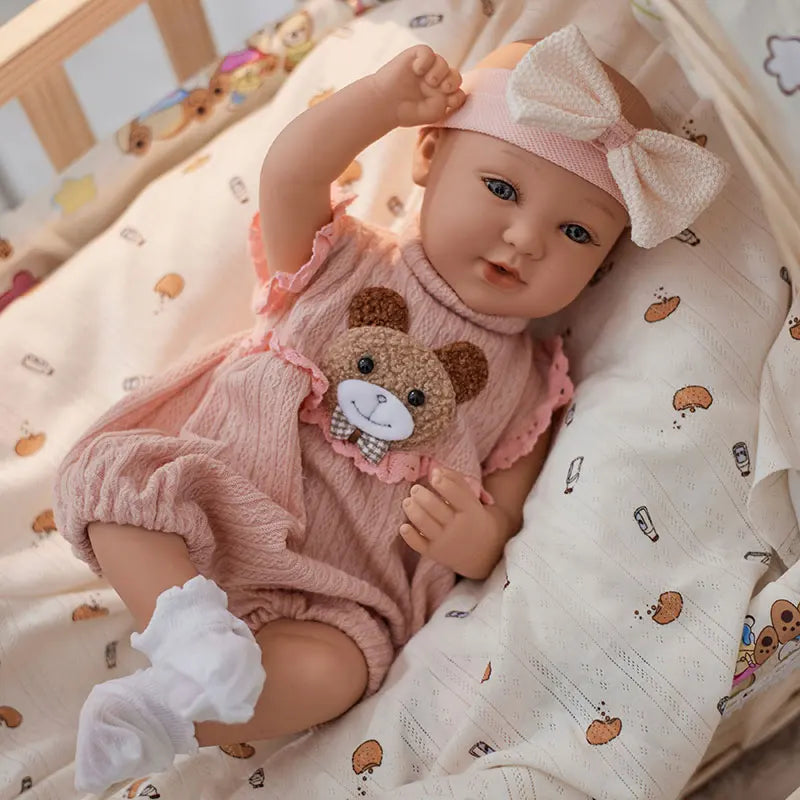 18inch Large Realistic Reborn Doll with Cute Doll Clothes Soft Body Baby Doll Real Life Baby Dolls with Accessories Girls Gifts