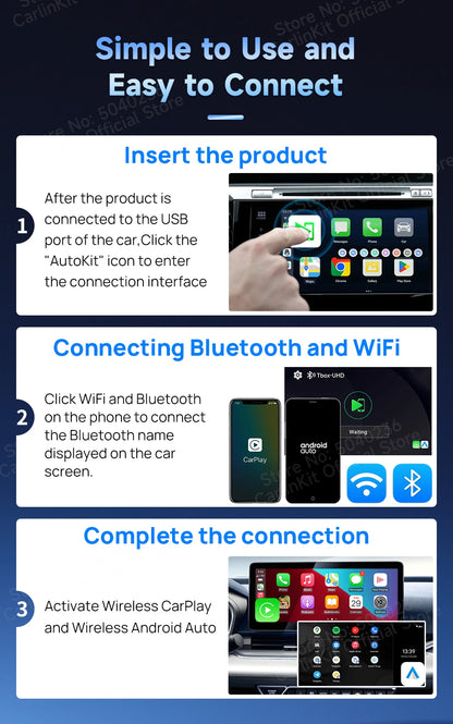 2026 New CarlinKit Android 13 CarPlay AI Box HDMI Wireless CarPlay Android Auto TV Video Box Qualcomm SDM660 8-Core Split Screen