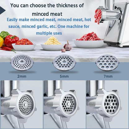 800W Electric Meat Grinder Heavy Duty Grinder Kitchen Electric Meat Chopper Stuffer Maker Food Processor Electric Meat Slicer