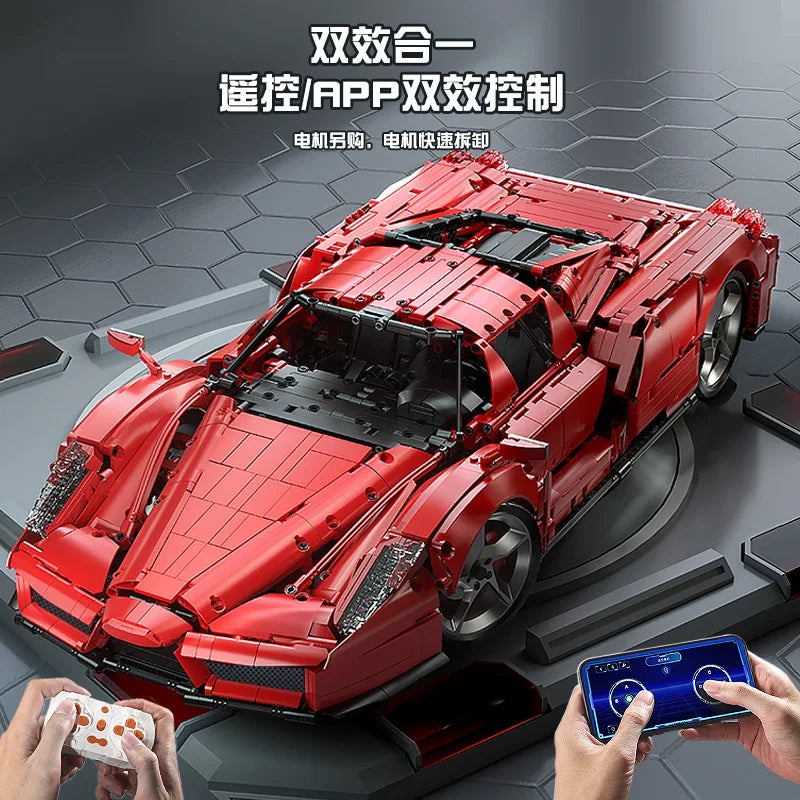 Super Sports Car Constructor Sets Toys Technical APP Remote Control Moter Power Ferr ENZO 10523 Building Blocks Bricks Kids Gift