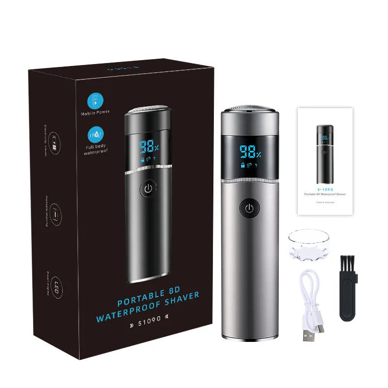Portable Mini Men's Electric Shaver IPX7 Waterproof Razor Beard Trimmer for Travel and car Portable Shaving Machine
