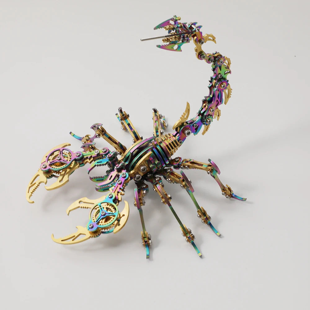 3D Metal Puzzle for Adults, Mechanical Scorpion Insect Model Kit, DIY Metal Building Puzzle Set, Assembly Toy Gift for Men Boys