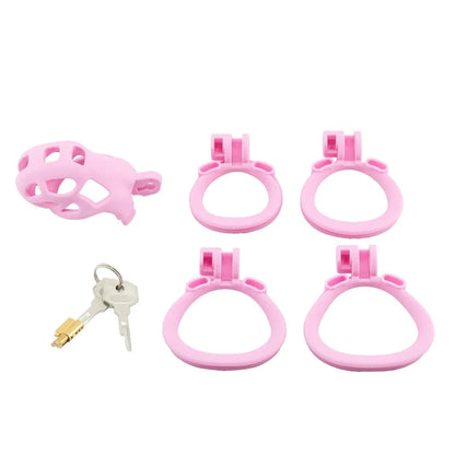 18+ Body-Safe Small Short Plastic Chastity Cage - Discreet Lower Body Wear, Anti-Masturbation Lock for Men Adult Sex Toy