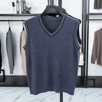 2026 Men's Casual Sweater Vest Warm Comfortable Autumn Winter Fashion Outerwear