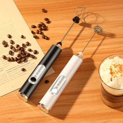 Electric Milk Frother Handheld Whisks Mini Wireless USB Rechargeable Powerful Convenience Coffee Milk Whipping Kitchen