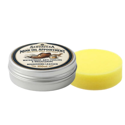 SERLAVEXA 3Pcs 100ml Mink Oil Leather Conditioner Cream Waterproof Shoe Polish Nourishing Paste for Boots Bags Sofa Seat Care