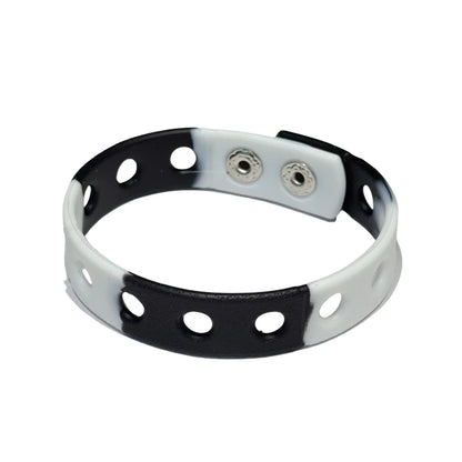 1/12/50/100PCS 21cm Silicone Flexible Holes Fit Shoe Charms Wrist Band Bracelet Sports Casual Bangle For Watches Decorations