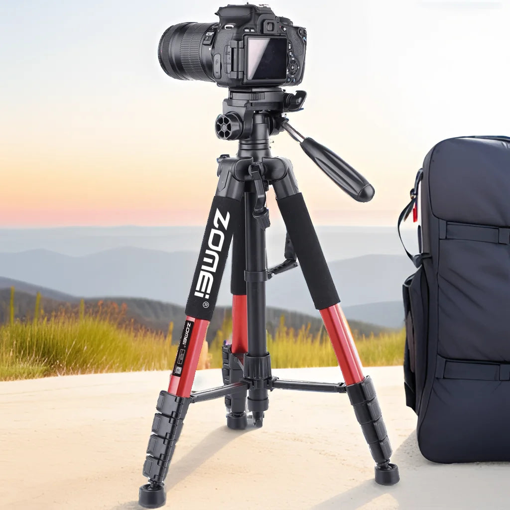 187cm/73.6in Tall Zomei Aluminum Alloy Portable Tripod for Camera DSLR Canon Nikon, 360 Degree Panorama Photography Phone Stand