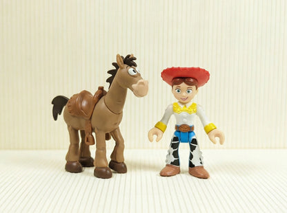 Disney Pixar Toy Story Jessie & Bullseye Action Figure Set, Rare Imaginext Collectible Articulated Model Gift For Hobby Collecto