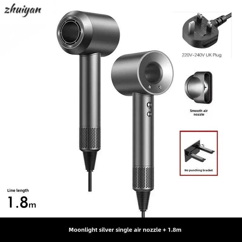 2026 Home Travel Professional Leafless Wall-mounted Hair Dryer Negative Ion with Air Collecting Scattering Nozzle Salon Tool