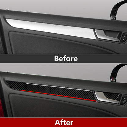 Car Center Console Gear Shift Panel Set, For Audi A4 S4 RS4 A5 S5 RS5 (2007-2016) Carbon Fiber Interior Sticker Trim Accessories