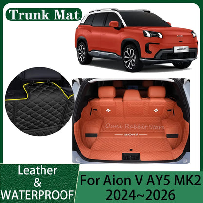 For GAC Aion V AY5 MK2 2024~2026 2025 Car Leather Trunk Mat Scratch Prevention Boot Cover Tray Interior Protector Accessories