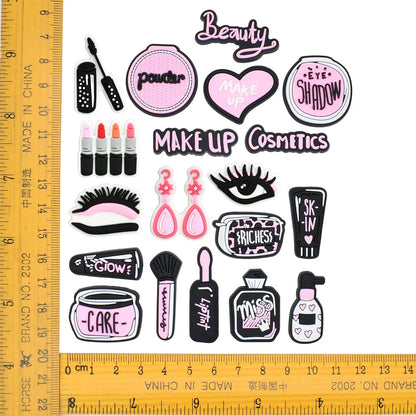 20-100pcs Makeup Supplies Pattern Shoe Buckle Accessories PVC DIY Sandal Shoes Charms Clogs Pins Decor Kids Woman Party Gift