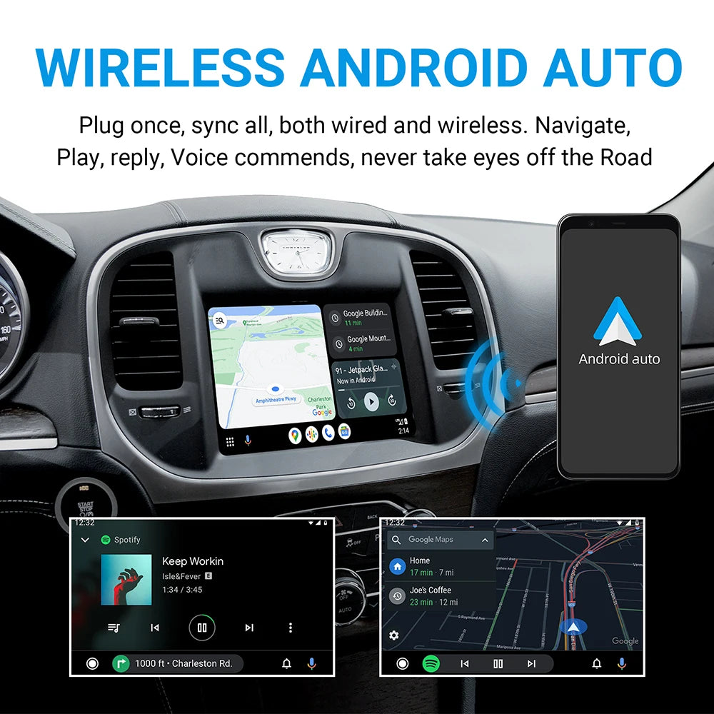 Wireless CarPlay Android Auto Retrofit Kit Decoder Box For Chrysler 300 Series 2011 2012 2013 2014 2015 2016