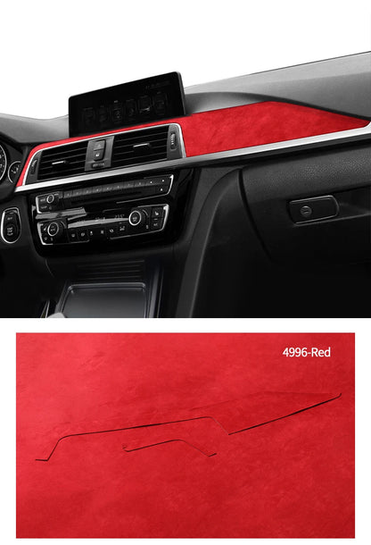 For BMW F30 F32 F34 Center Console Dashboard and Instrument Panel Trim Sticker Car Interior Tuning Accessorie Made of Alcantara