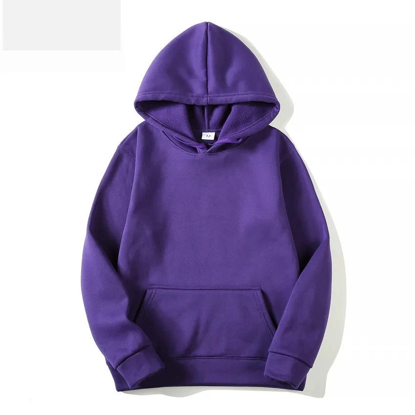 Men's autumn and winter new color solid color multi color optional hooded sweatshirt+pants fashionable casual sports set s-3XL