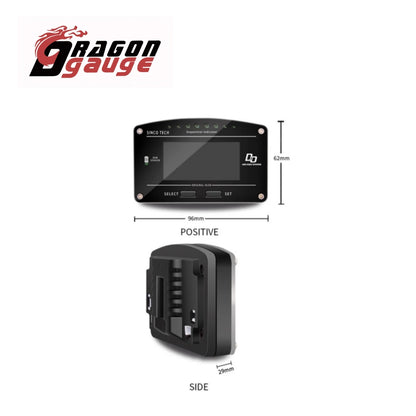 DRAGON GAUGE 10 in 1 Race Dash Panels OLED Digital Display Full Sensor Kit Car Multi-Function Dashboard Fit for 12V Car