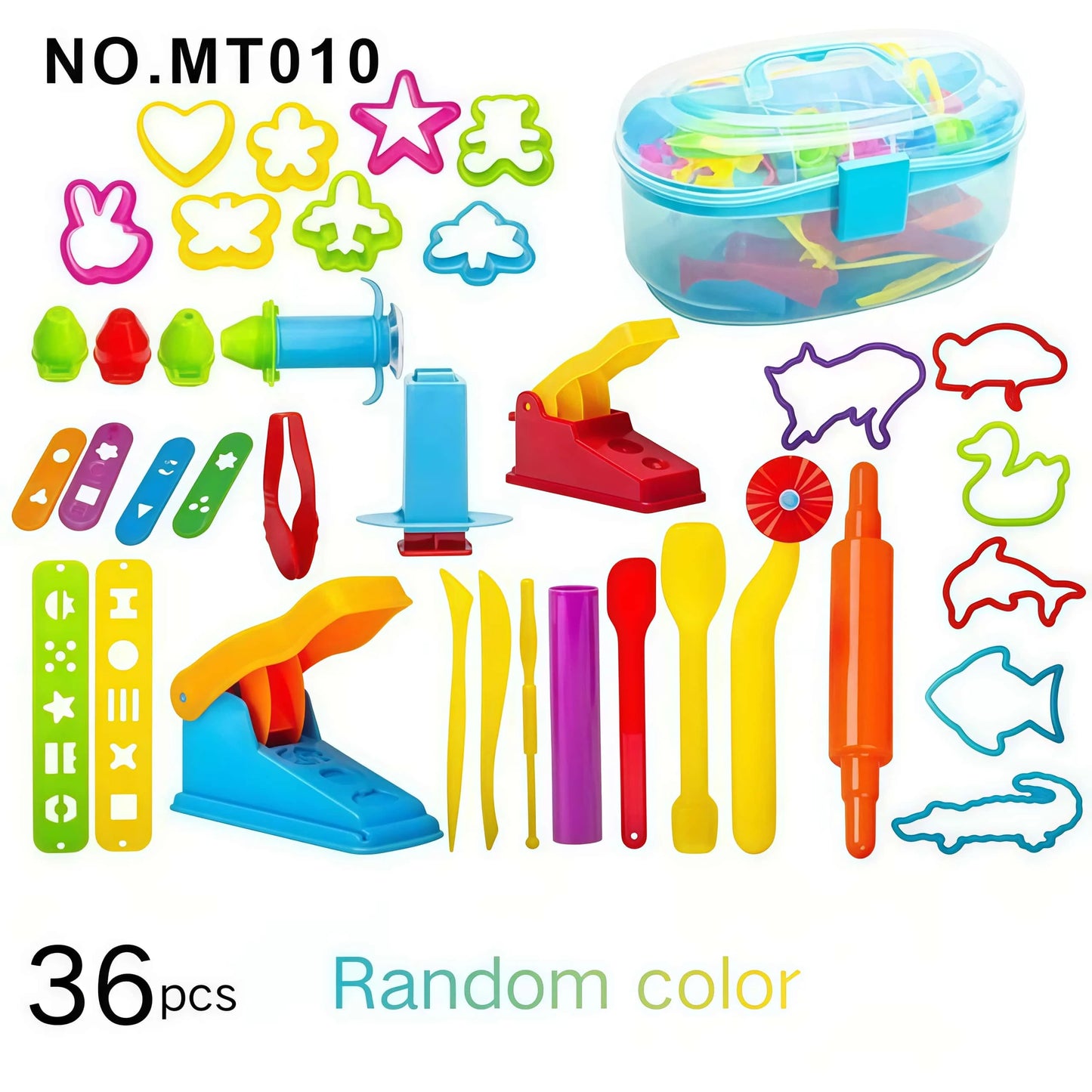 61Pcs Alphabet & Animal Play Dough Mold Set, Creative Clay Cutting Stamps for Learning & Craft, DIY Educational Tool for Parents