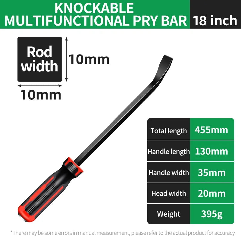 Heavy Duty Multi-Function Long Pry Bar 8/12/18/24 Inch Tire Crowbar Strike Cap Nail Puller Car Repair CV-R Removal Hand Tool