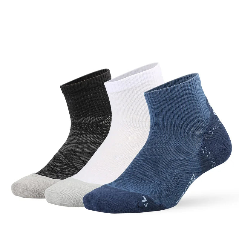 ZEALWOOD Running Cotton Socks Men's Women's Breathable Cushion No Show/Ankle/Crew Antibacterial Moisture Wicking Socks 3 Pairs