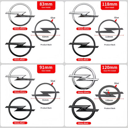 1pcs 3D ABS Car Front Grille Hood Bonnet Emblem Rear Trunk Bumper Badge Logo Sticker for Opel Astra Zafira Insignia Corsa
