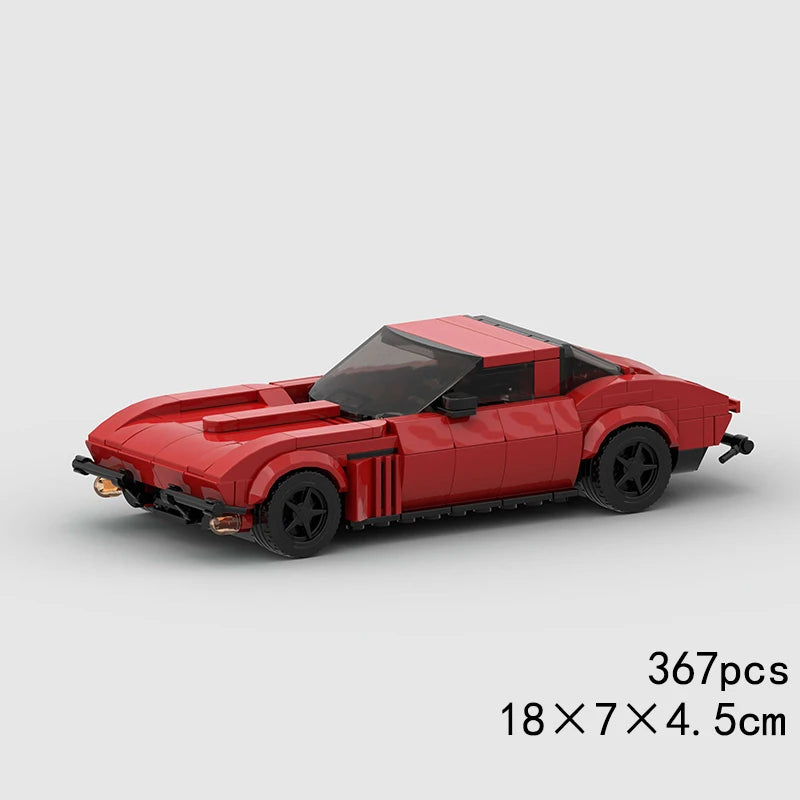 MOC Speed Sports Super Race Car Model Building Blocks Pickup Police Bricks City Racing Vehicle SUV Technical Rally Sport Toy