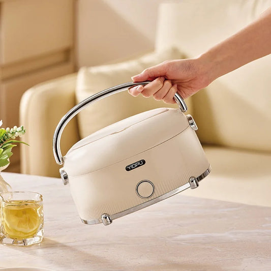 1.2L Electric Lunch Box Portable Water-free Thermal Insulation Lunch Box Office 304 Stainless Steel Rapid Food Heater 220V