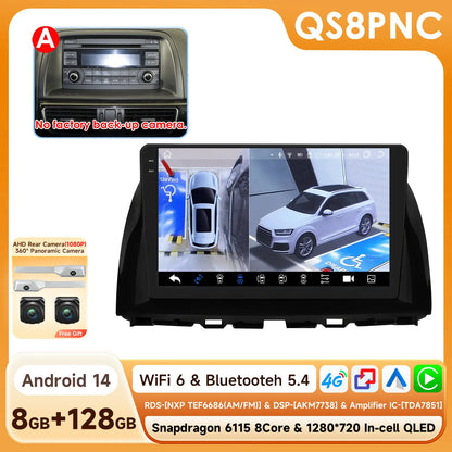 Hizpo 10.1" Eelectronic Devices Car Radio For Mazda CX-5 2012 2013 2014 2015 GPS Navigation Head Unit  6115 RDS Wireless CarPlay