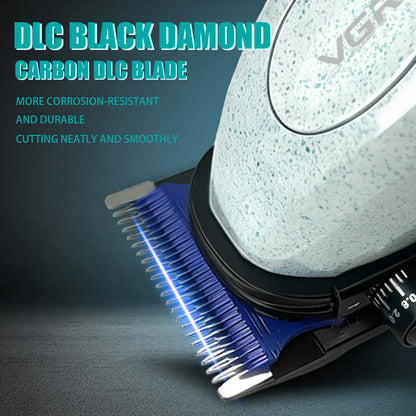 VGR Hair Clippers Professional Rechargeable Right Taper Trimmer 9000RPM Blue Ceramic Blade Hair Clippers For man V-887 V-887T