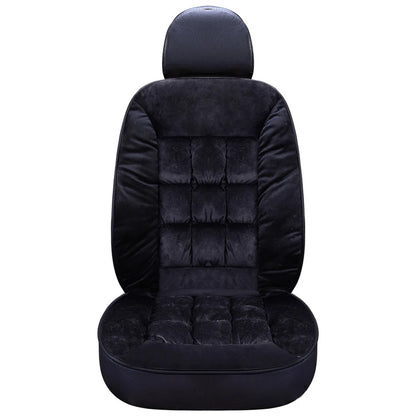 New Winter Luxury Car Seat Cushion 2025 Plush Plaid Thickening Warm Suv Universal Front Single Seat Cover Comfortable Breathable