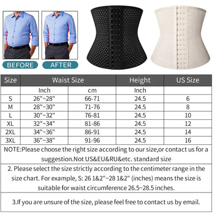 Waist Trainer Shapers Corset For Men Abdomen Reducer Slimming Belt Shapewear High Compression Modeling Strap Workout Girdle Faja