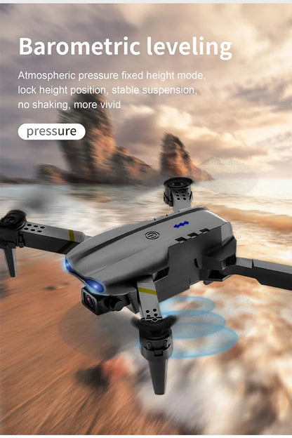 E99 Folding Drone Quadcopter Remote Control Handle Four Axis Aircraft HD 4K Photography UAV Altitude Fixation