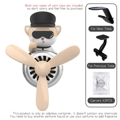 No perfume DIY fragrance car decoration For Tesla Model 3/Y rotating ornament air freshener vent clip aroma diffuser accessories