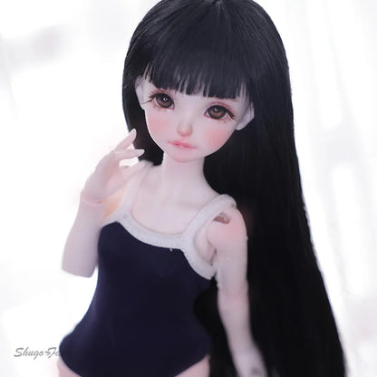 Shuga Fairy Mirai 1/5 BJD Doll Ruoguan Body Long Black Hair Swimmer Facial Features Of Juvenile Sense Resin Joint Doll