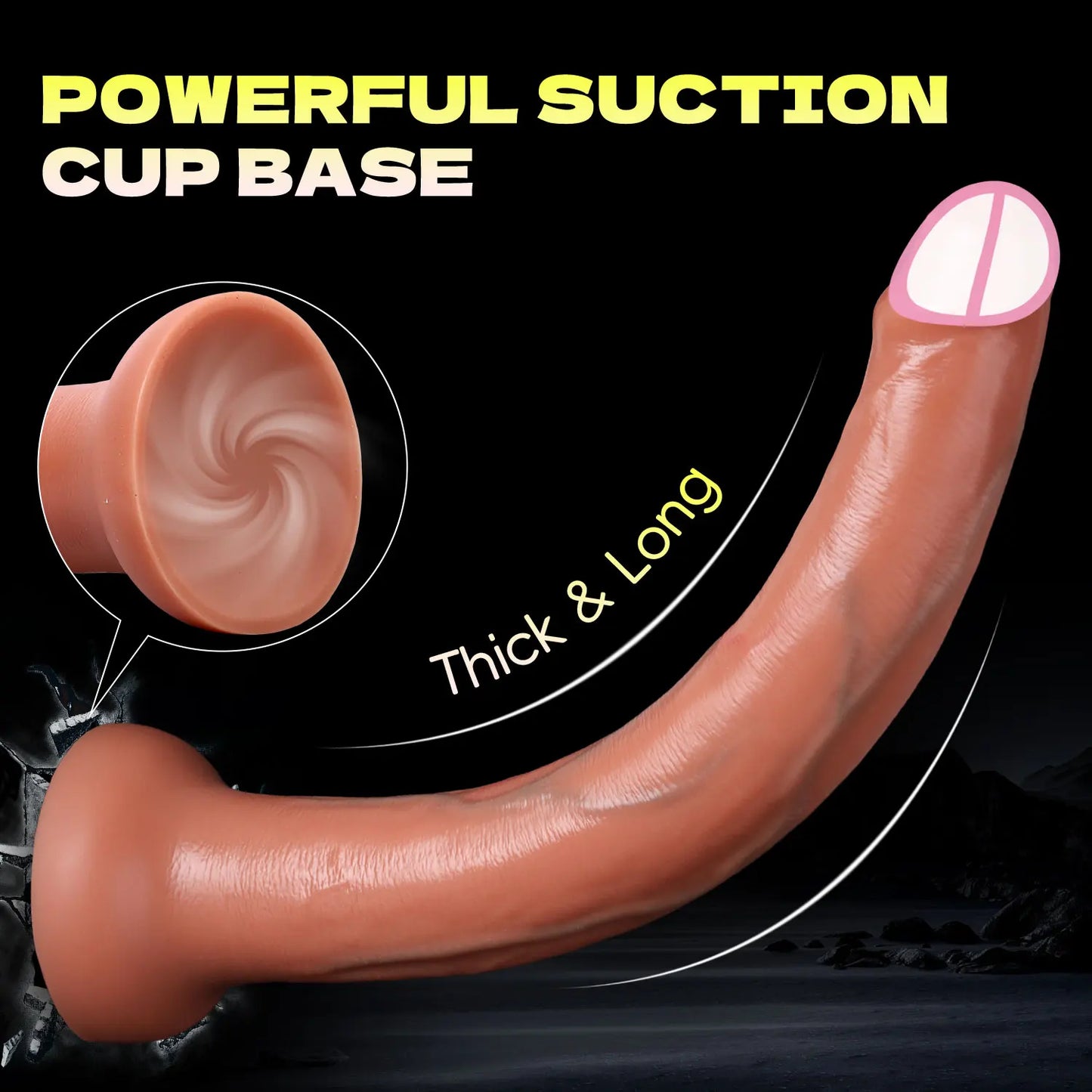 Extra Long Realistic Dildos G-Spot Stimulation Deep Touch Penis Vagina Anal Massage Penetration Dick  Sex Toys for Women and Men