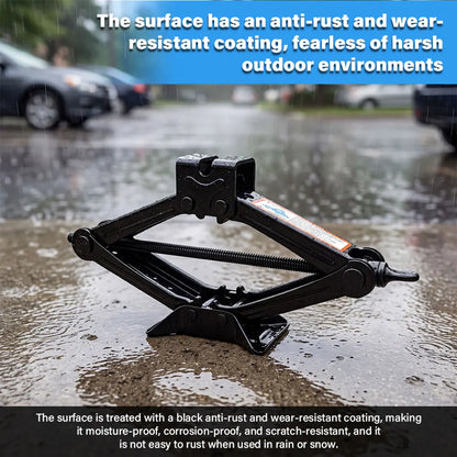 1.5T/2T Car Scissor Jack Auto Emergency Crank Lift Stand Labor-Saving Repair & Tire Replacement Tool with Wrench for SUV Vehicle