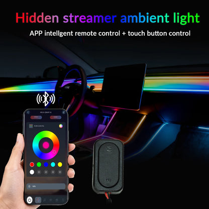 Symphony 18 in 1 RGB LED Car Interior Ambient Light Kit Acrylic Strip Full Color Streamer Atmosphere Lamp Auto Accessories