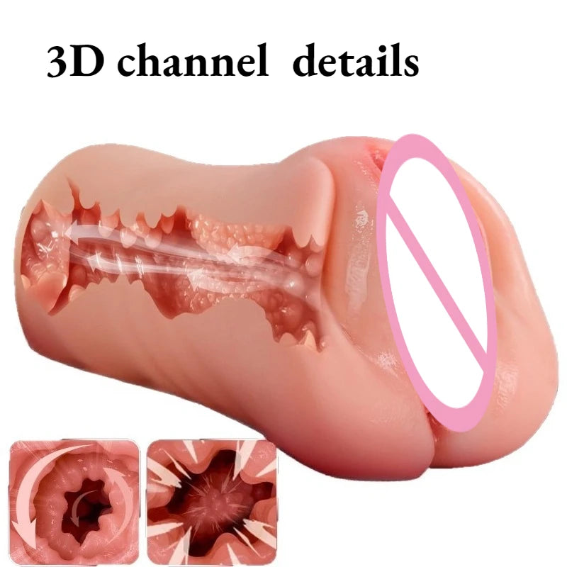 Silicone Masturbation Cup Realistic Artificial Vagina Male Masturbator Portable Pocket Pussy 3D Hip Model Adult Sex Toys for Men