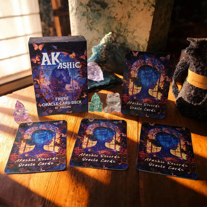 Akashic Oracle Cards, 75 Energy Healing Oracle Cards for Beginners, Advanced Readers, Reveal Soul Purpose,  Card Games