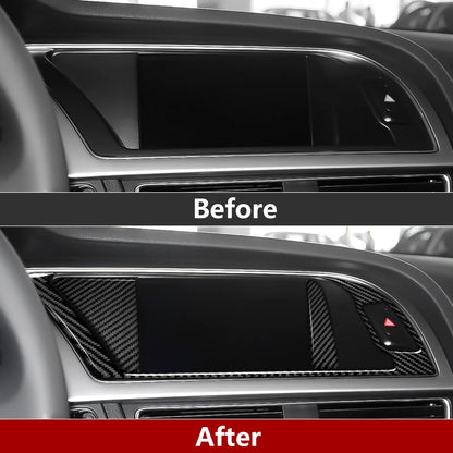 Car Center Console Gear Shift Panel Set, For Audi A4 S4 RS4 A5 S5 RS5 (2007-2016) Carbon Fiber Interior Sticker Trim Accessories