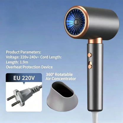 2400W High-Power 15 Second Fast Drying Negative Ion Constant Temperature Hot And Cold Air High-Speed Hair Dryer EU/US/UK Plug