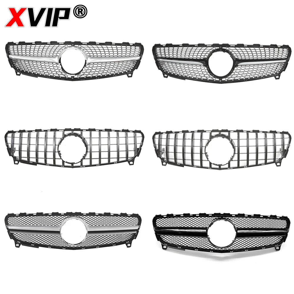 XVIP Diamonds Style Grille For Benz A-Class W176 2016-2018 A180 A200 A250 A45 AMG Front Racing Grille GTR Style Bumper Grille