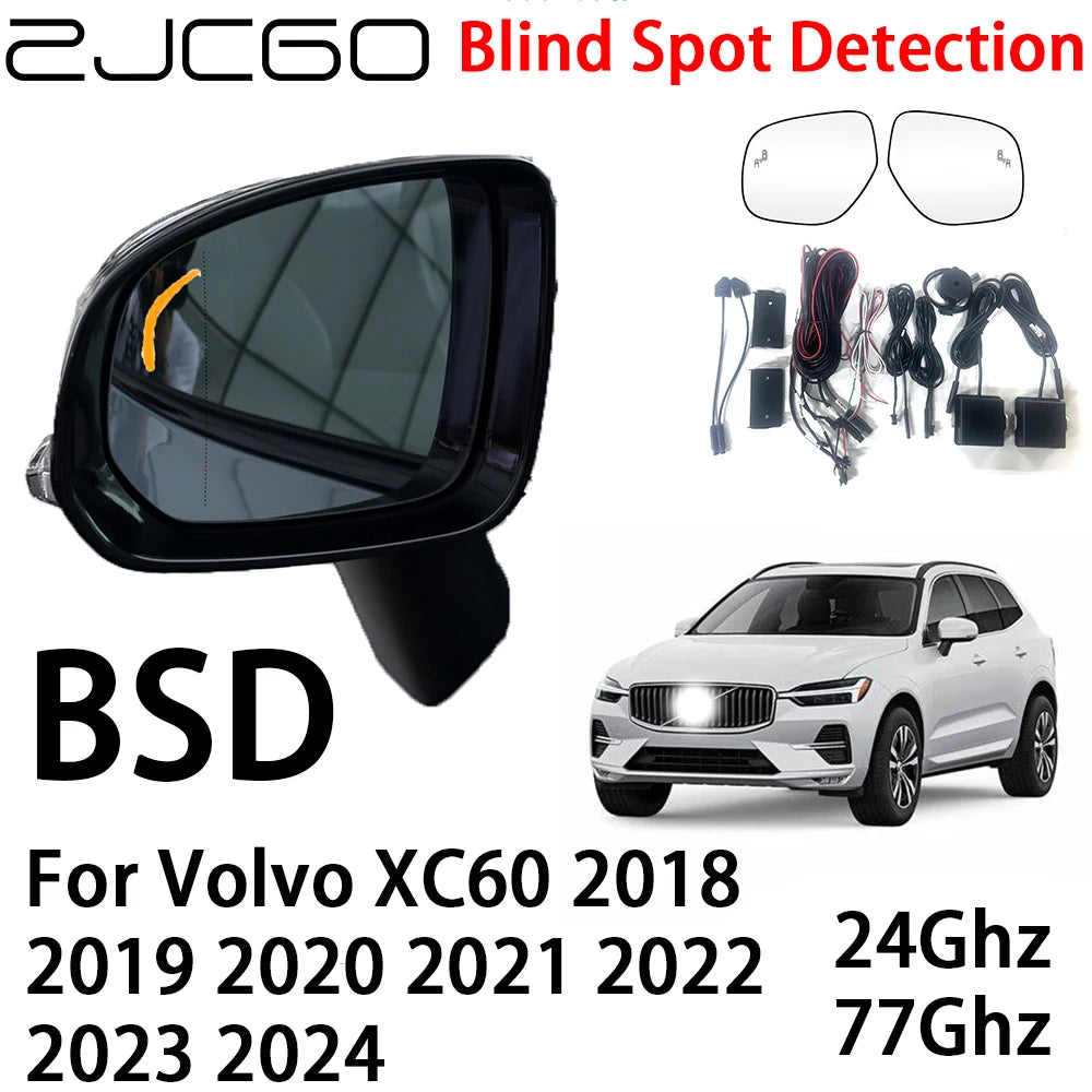 ZJCGO Car BSD Radar Warning System Blind Spot Detection Safety Driving Alert for Volvo XC60 2018 2019 2020 2021 2022 2023 2024