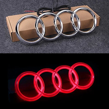 Static Light Car Front Grille LED Emblem Decor for Audi A4 A5 Q5 RS5 A4L A3 8p Q3 A8 Decals Badge Sticker Exterior Accessories