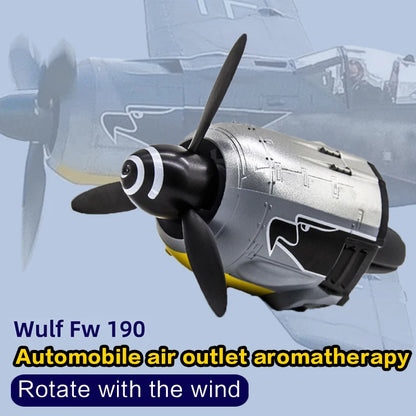 FW190 Rotating Propeller Plane Car Air Fresheners Vent Clip Ornament Decorations Accessories Perfume Fragrance Diffuser
