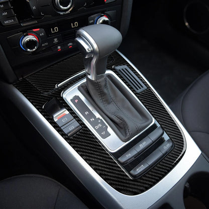 Car Center Console Gear Shift Panel Set, For Audi A4 S4 RS4 A5 S5 RS5 (2007-2016) Carbon Fiber Interior Sticker Trim Accessories