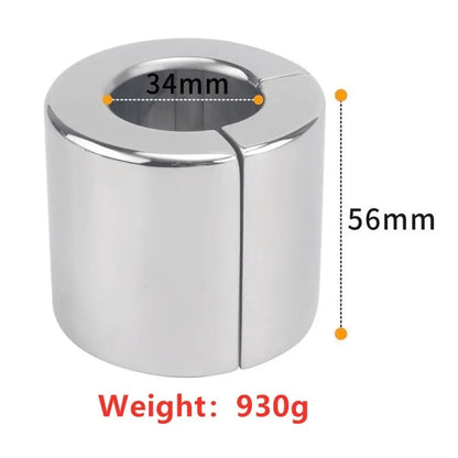 Stainless Steel Ball Stretcher Scrotum Pendant Heavy Magnetic Penis Lock Cock Ring Bondage Metal Erection Male Delay Sex Toy Man